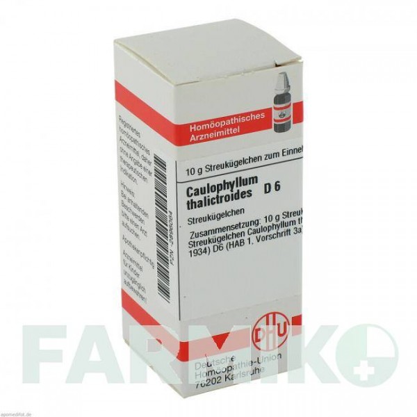 КАУЛОФИЛЛУМ ТАЛИКТРОИДЕС (CAULOPHYLLUM THALICTROIDES) D 6 глобули 10 г - Гомеопатия DHU