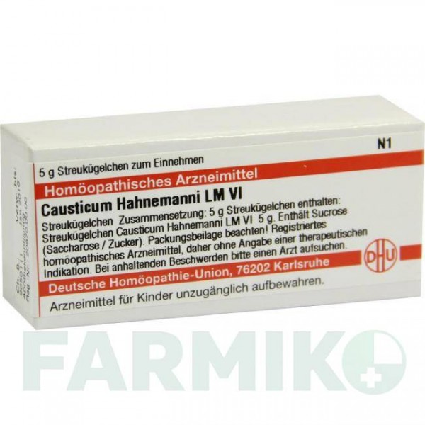 КАУСТИКУМ ГАНЕМАНИ (CAUSTICUM HAHNEMANNI) LM VI глобули 5 г - Гомеопатия DHU
