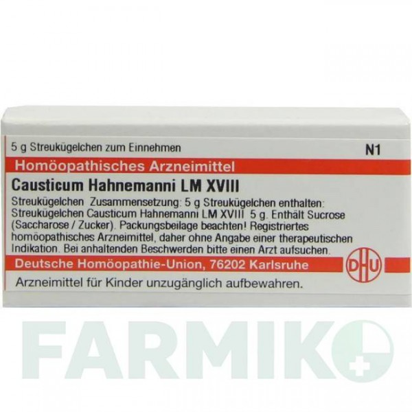 КАУСТИКУМ ГАНЕМАНИ (CAUSTICUM HAHNEMANNI) LM XVIII глобули 5 г - Гомеопатия DHU