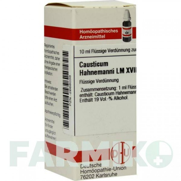 КАУСТИКУМ ГАНЕМАНИ (CAUSTICUM HAHNEMANNI) LM XVIII раствор 10 мл - Гомеопатия DHU