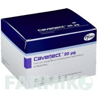 КАВЕРДЖЕКТ (CAVERJECT) 20 мкг порошок 10 шт - Алпростадил PFIZER