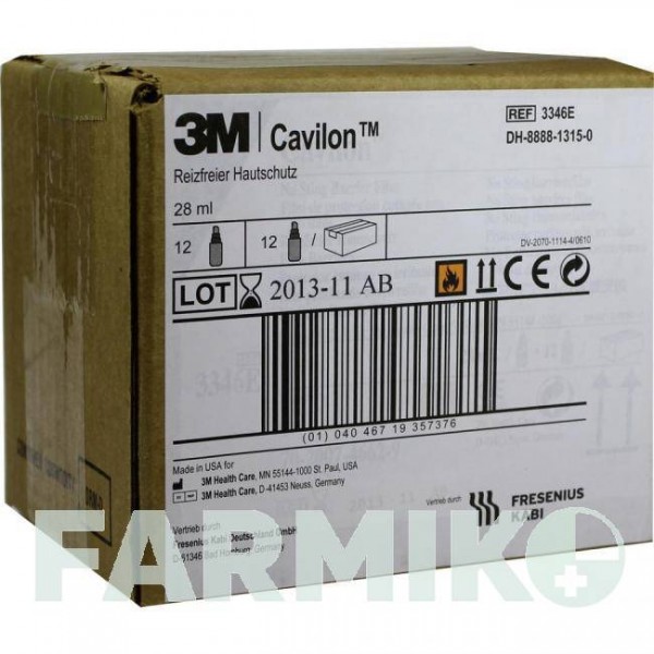 КАВІЛОН (CAVILON) 3346 E спрей 12x28 мл - Активні речовини FRESENIUS
