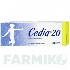 СЕДИЯ (CEDIA) 20 мкг/150 мкг таблетки 3x21 шт - Дезогестрел, Этинилэстрадиол ARISTO PHARMA