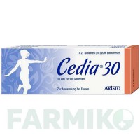 СЕДІЯ (CEDIA) 30 мкг/150 мкг таблетки 21 шт - Дезогестрел, Етинілестрадіол ARISTO PHARMA