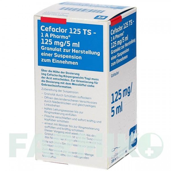 ЦЕФАКЛОР (CEFACLOR) 125 гранулы 100 мл - Цефаклор 1 A PHARMA