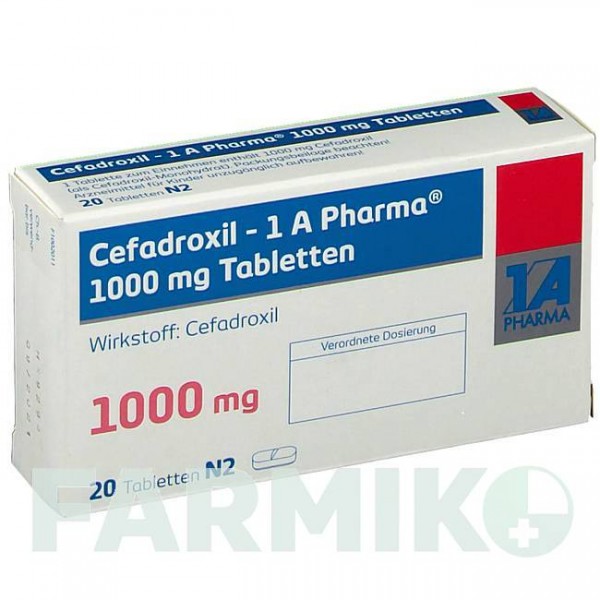 ЦЕФАДРОКСИЛ (CEFADROXIL) 1000 мг таблетки 20 шт - Цефадроксил 1 A PHARMA