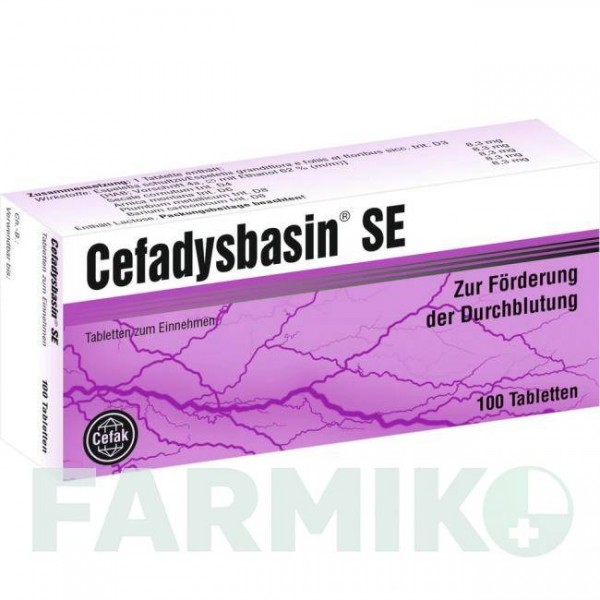 ЦЕФАДИСБАЗИН (CEFADYSBASIN) таблетки 100 шт - Активные вещества CEFAK