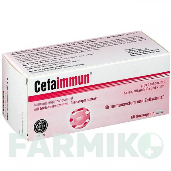 ЦЕФАІММУН (CEFAIMMUN) капсули 60 шт - Активні речовини CEFAK