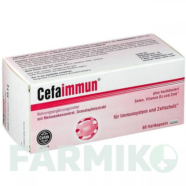 ЦЕФАІММУН (CEFAIMMUN) капсули 100 шт - Активні речовини CEFAK