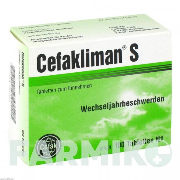 ЦЕФАКЛІМАН (CEFAKLIMAN) таблетки 100 шт - Кореневище циміцифуги CEFAK