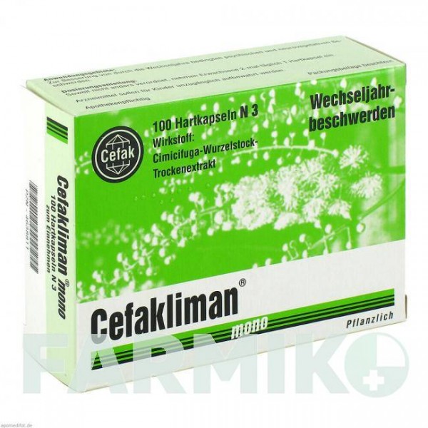 ЦЕФАКЛИМАН (CEFAKLIMAN) капсулы 100 шт - Корневище цимицифуги CEFAK
