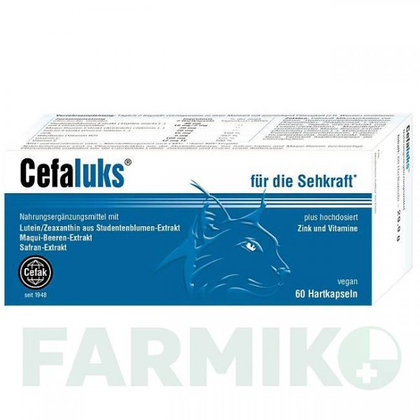 ЦЕФАЛЮКС (CEFALUKS) капсули 60 шт - Активні речовини CEFAK