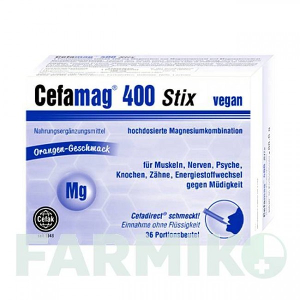 ЦЕФАМАГ (CEFAMAG) 400 гранули 36 шт - Активні речовини CEFAK
