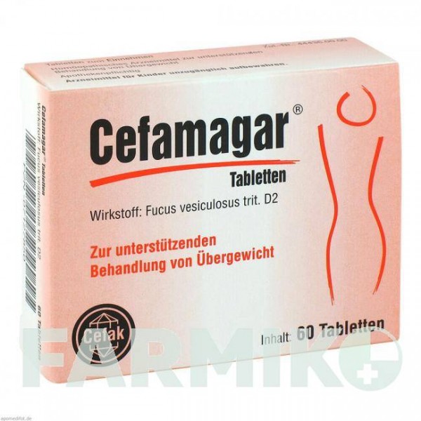 ЦЕФАМАГАР (CEFAMAGAR) таблетки 60 шт - Активні речовини CEFAK