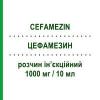 ЦЕФАМЕЗИН (CEFAMEZIN) 1000 мг/10 мл раствор инъекционный 1 шт - Цефазолин PFIZER
