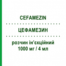 ЦЕФАМЕЗИН (CEFAMEZIN) 1000 мг/4 мл раствор инъекционный 1 шт - Цефазолин PFIZER