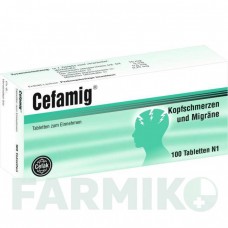 ЦЕФАМІГ (CEFAMIG) таблетки 100 шт - Активні речовини CEFAK