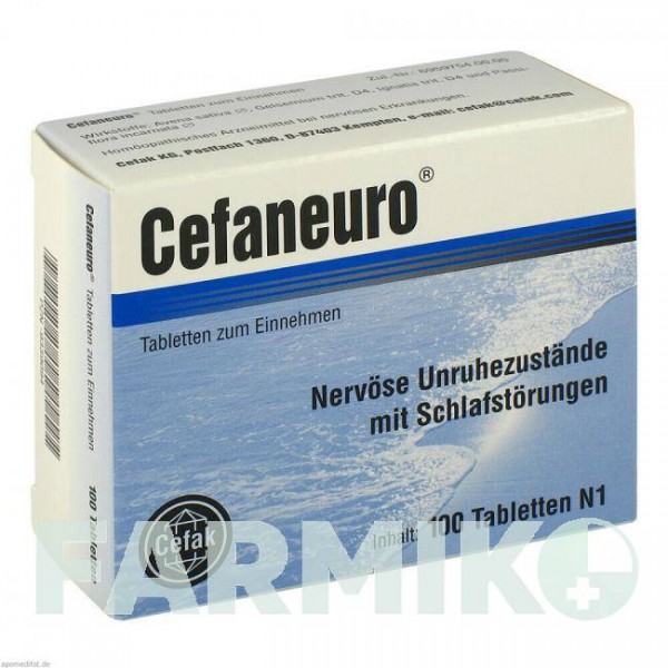 ЦЕФАНЕЙРО (CEFANEURO) таблетки 100 шт - Активні речовини CEFAK