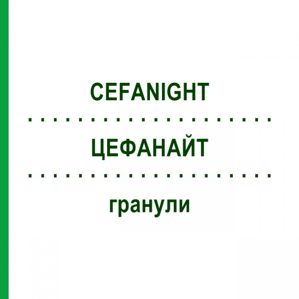 ЦЕФАНАЙТ (CEFANIGHT) гранулы 14 шт - Активные вещества CEFAK