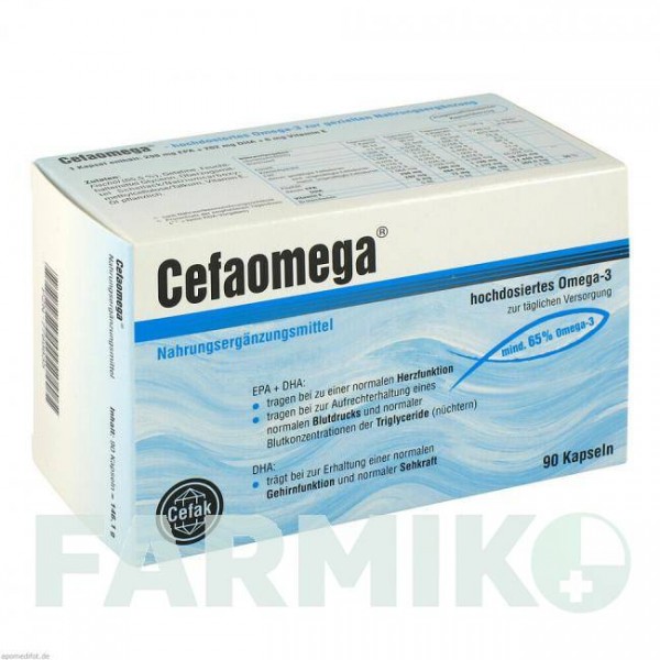 ЦЕФАОМЕГА (CEFAOMEGA) капсулы 90 шт - Активные вещества CEFAK