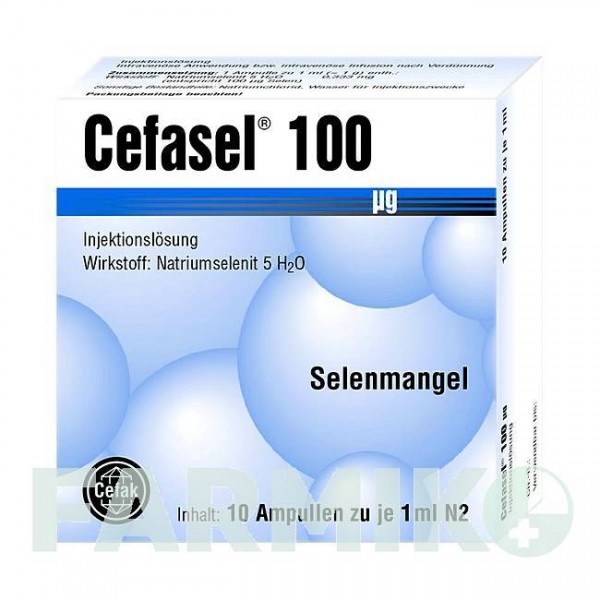 ЦЕФАСЕЛЬ (CEFASEL) 100 мкг раствор 100x1 мл - Селенит натрия CEFAK