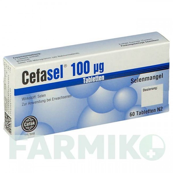 ЦЕФАСЕЛЬ (CEFASEL) 100 мкг таблетки 60 шт - Селенит натрия CEFAK