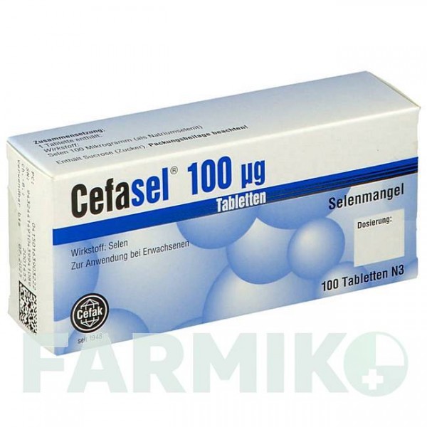 ЦЕФАСЕЛЬ (CEFASEL) 100 мкг таблетки 100 шт - Селенит натрия CEFAK