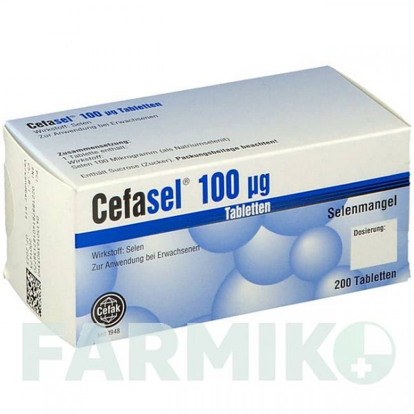 ЦЕФАСЕЛЬ (CEFASEL) 100 мкг таблетки 200 шт - Селенит натрия CEFAK