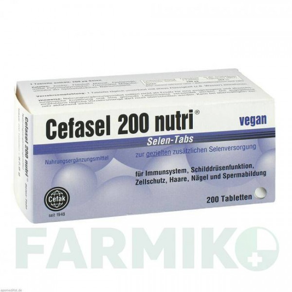 ЦЕФАСЕЛЬ (CEFASEL) 200 таблетки 200 шт - Селеніт натрію CEFAK