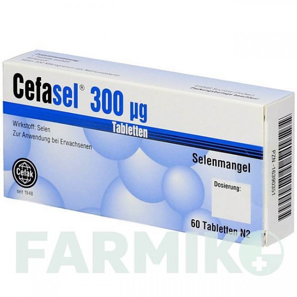 ЦЕФАСЕЛЬ (CEFASEL) 300 мкг таблетки 60 шт - Селенит натрия CEFAK