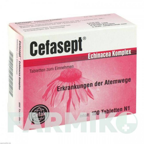 ЦЕФАСЕПТ (CEFASEPT) таблетки 100 шт - Активные вещества CEFAK