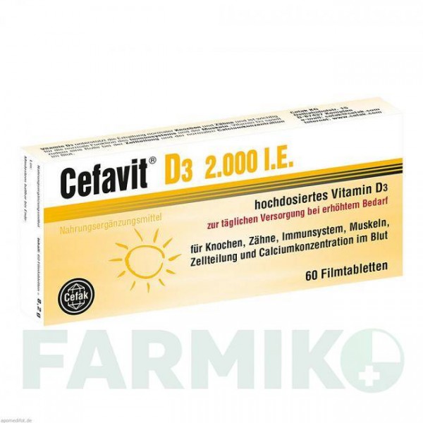 ЦЕФАВІТ (CEFAVIT) 2000 МО таблетки 60 шт - Активні речовини CEFAK