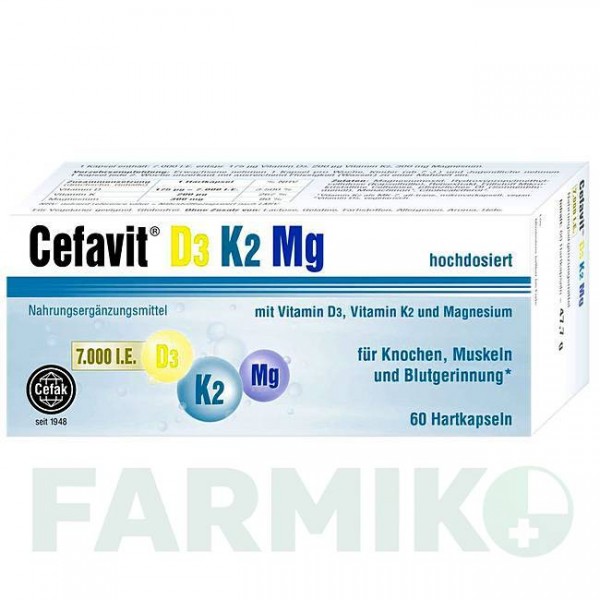 ЦЕФАВИТ (CEFAVIT) 7000 МЕ капсулы 60 шт - Активные вещества CEFAK