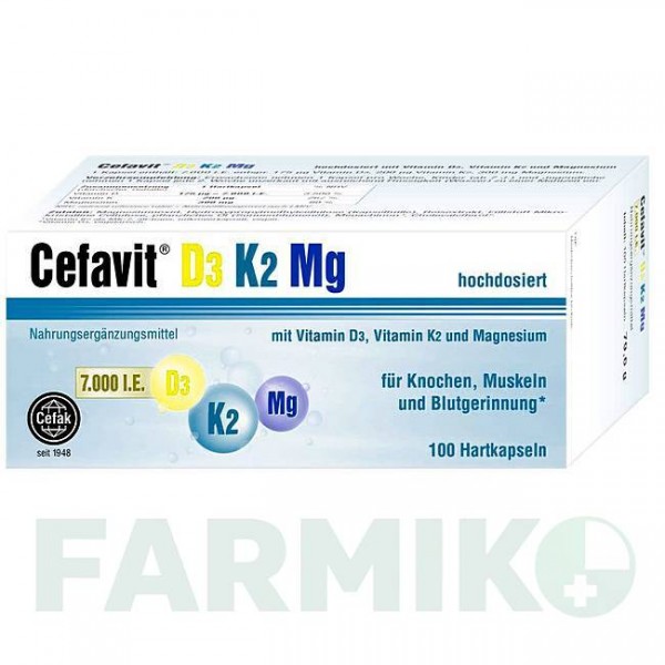 ЦЕФАВИТ (CEFAVIT) 7000 МЕ капсулы 100 шт - Активные вещества CEFAK