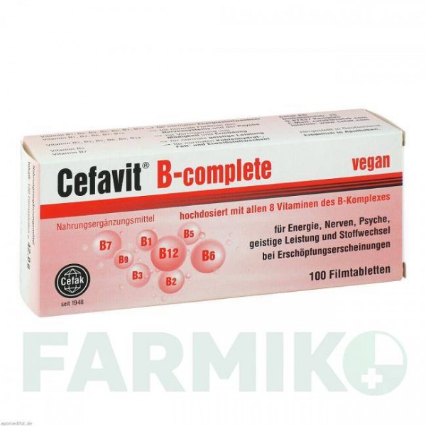 ЦЕФАВИТ (CEFAVIT) таблетки 100 шт - Активные вещества CEFAK