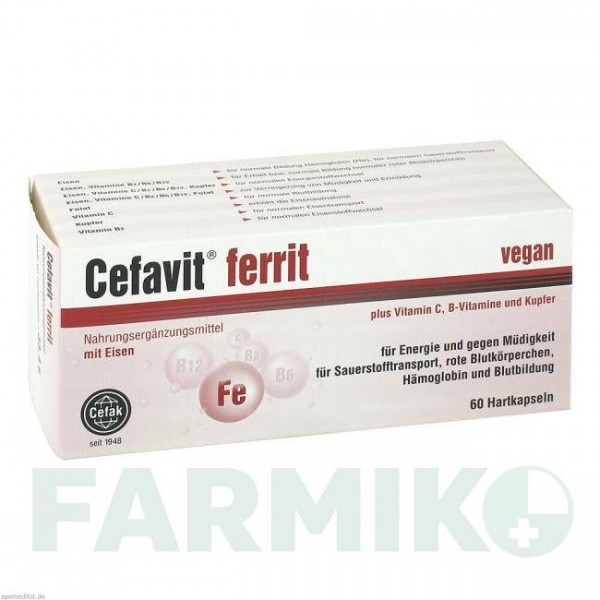 ЦЕФАВИТ (CEFAVIT) капсулы 60 шт - Активные вещества CEFAK
