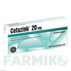 ЦЕФАЦИНК (CEFAZINK) 20 мг таблетки 60 шт - Цинка глюконат CEFAK