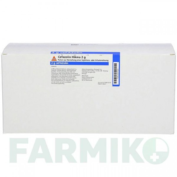 ЦЕФАЗОЛИН (CEFAZOLIN) 2 г порошок 10 шт - Цефазолин HIKMA