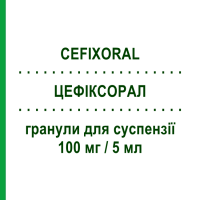ЦЕФИКСОРАЛ (CEFIXORAL) 100 мг/5 мл гранулы для суспензии 100 мл - Цефиксим MENARINI
