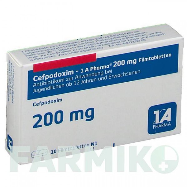 ЦЕФПОДОКСИМ (CEFPODOXIM) 200 мг таблетки 10 шт - Цефподоксим 1 A PHARMA