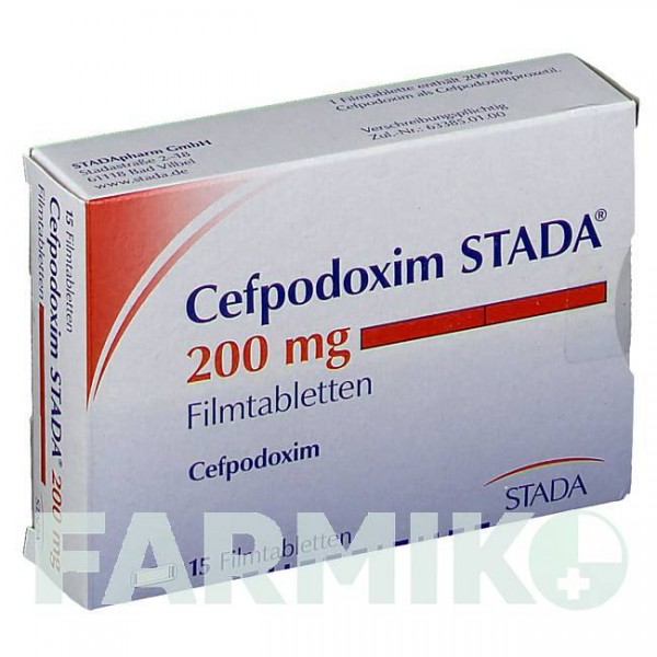 ЦЕФПОДОКСИМ (CEFPODOXIM) 200 мг таблетки 15 шт - Цефподоксим STADAPHARM