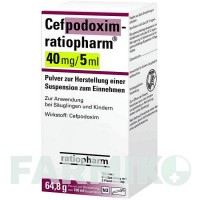 ЦЕФПОДОКСИМ (CEFPODOXIM) 40 мг/5 мл порошок 100 мл - Цефподоксим RATIOPHARM