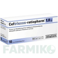 ЦЕФТРИАКСОН (CEFTRIAXON) 1,0 г порошок 10 шт - Цефтриаксон RATIOPHARM