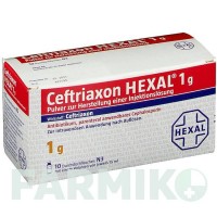 ЦЕФТРИАКСОН (CEFTRIAXON) 1 г порошок 10x1 шт - Цефтриаксон HEXAL