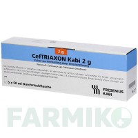 ЦЕФТРИАКСОН (CEFTRIAXON) 2,0 г порошок 5x50 мл - Цефтриаксон FRESENIUS