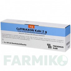 ЦЕФТРИАКСОН (CEFTRIAXON) 2,0 г порошок 5x50 мл - Цефтриаксон FRESENIUS