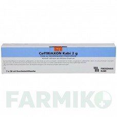 ЦЕФТРИАКСОН (CEFTRIAXON) 2,0 г порошок 10x50 мл - Цефтриаксон FRESENIUS