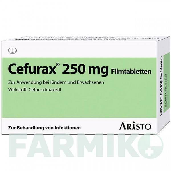 ЦЕФУРАКС (CEFURAX) 250 мг таблетки 20 шт - Цефуроксим ARISTO PHARMA