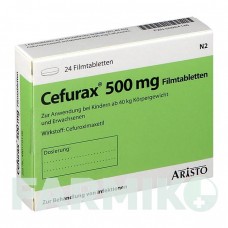 ЦЕФУРАКС (CEFURAX) 500 мг таблетки 24 шт - Цефуроксим ARISTO PHARMA