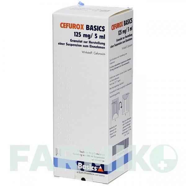 ЦЕФУРОКС (CEFUROX) 125 мг/5 мл гранулы 100 мл - Цефуроксим BASICS